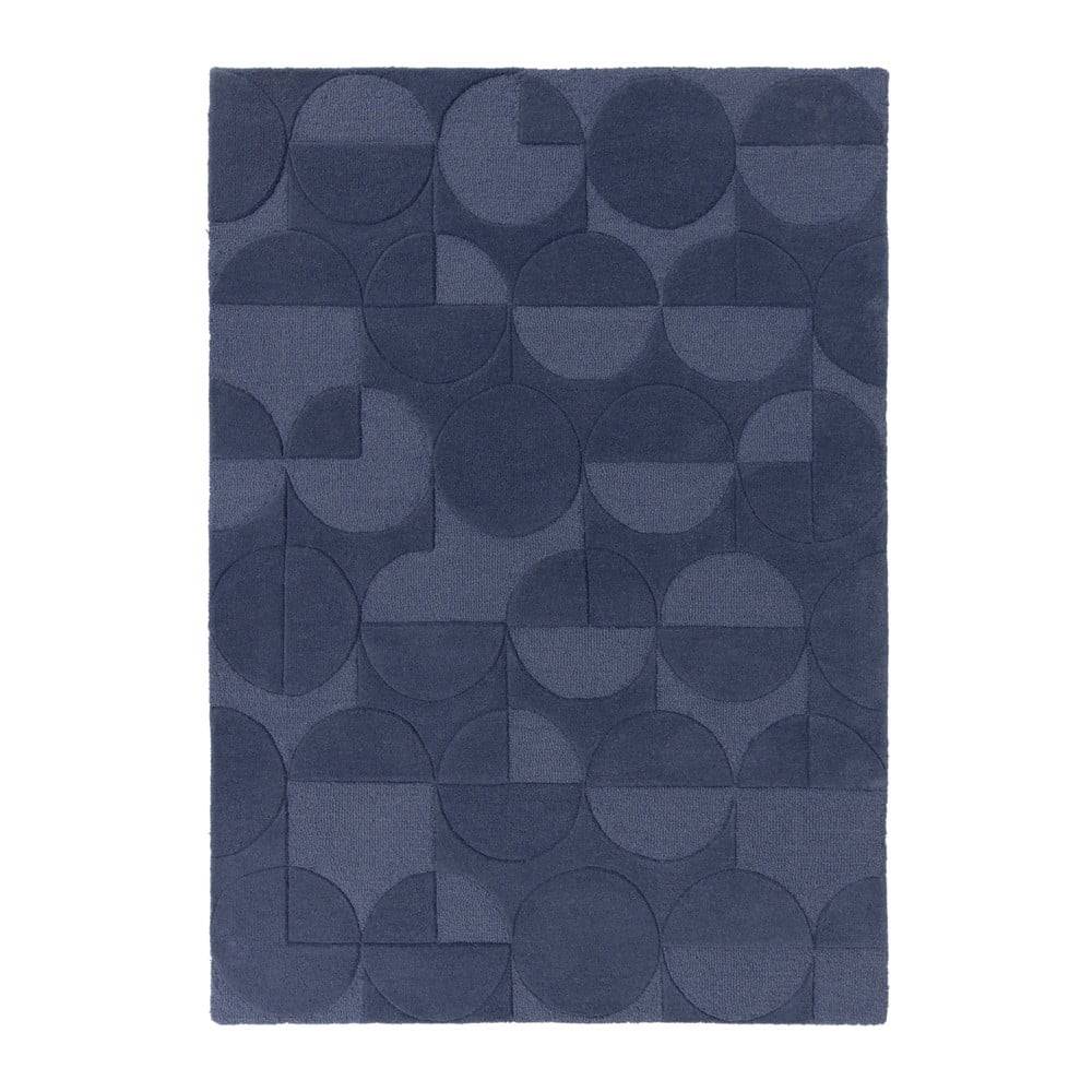 Flair Rugs Modrý koberec z vlny  Gigi, 120 × 170 cm, značky Flair Rugs