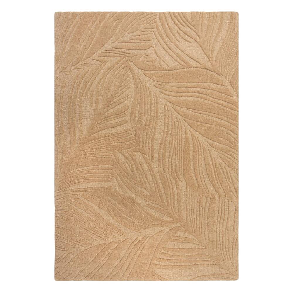 Flair Rugs Svetlohnedý vlnený koberec  Lino Leaf, 120 x 170 cm, značky Flair Rugs