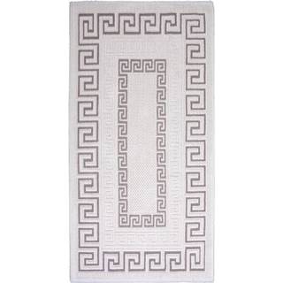 Sivo-béžový bavlnený koberec Vitaus Versace, 60 × 90 cm