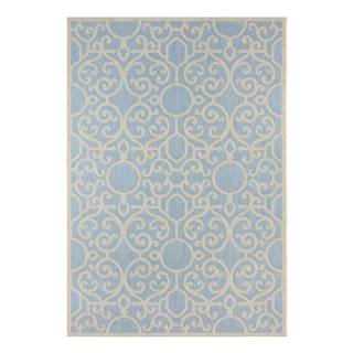 Modro-béžový vonkajší koberec NORTHRUGS Nebo, 70 x 140 cm