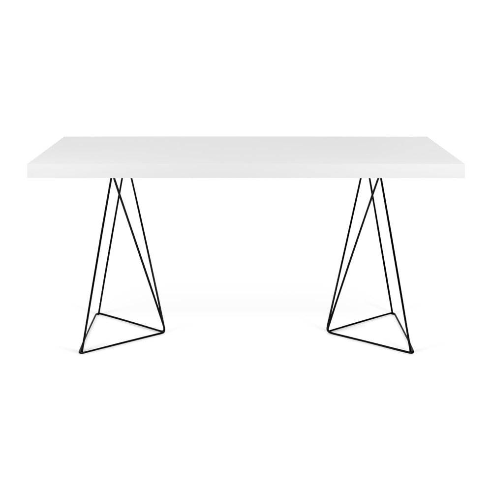 TemaHome Biely stôl s čiernymi nohami  Multi, 180 × 77 cm, značky TemaHome