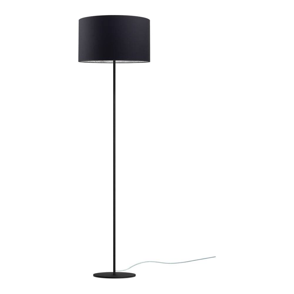 Sotto Luce Čierno-strieborná stojacia lampa  Mika, Ø 40 cm, značky Sotto Luce