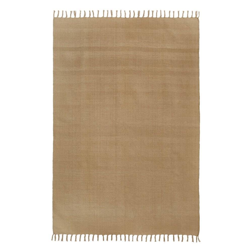Westwing Collection Svetlohnedý ručne tkaný bavlnený koberec  Agneta, 120 x 180 cm, značky Westwing Collection