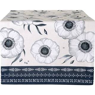 Behúň na stôl z bio bavlny 150x45 cm Holly Flower - IHR