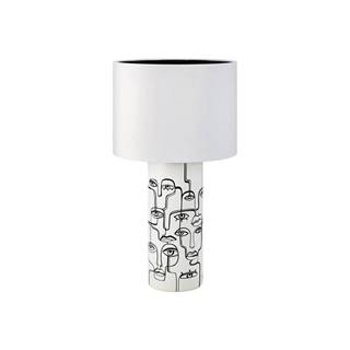 Biela stolová lampa s potlačou Markslöjd Family, výška 61,5 cm