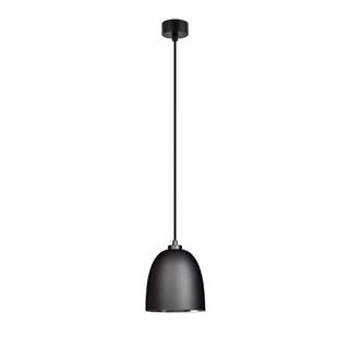 Čierne matné stropné svietidlo s vnútrajškom v striebornej farbe Sotto Luce Awa