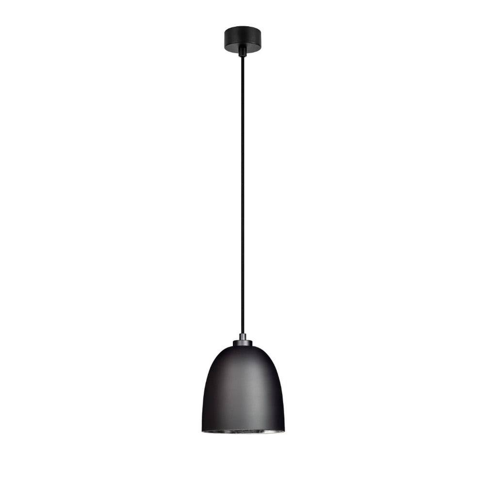 Sotto Luce Čierne matné stropné svietidlo s vnútrajškom v striebornej farbe  Awa, značky Sotto Luce
