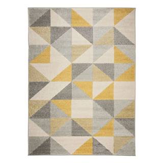 Flair Rugs Sivo-žltý koberec  Urban Triangle, 133 x 185 cm, značky Flair Rugs