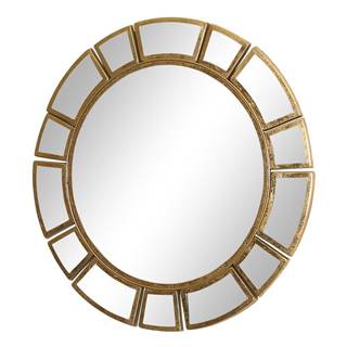 Westwing Collection Nástenné zrkadlo s kovovým rámom v zlatej farbe  Amy, ø 78 cm, značky Westwing Collection