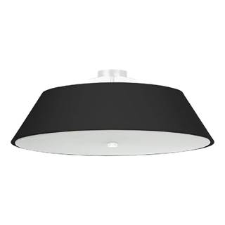 Čierne stropné svietidlo so skleneným tienidlom ø 60 cm Hektor - Nice Lamps