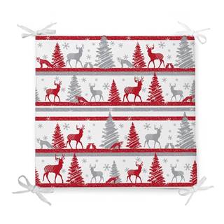 Minimalist Cushion Covers Vianočný sedák s prímesou bavlny  Red Christmas, 42 x 42 cm, značky Minimalist Cushion Covers
