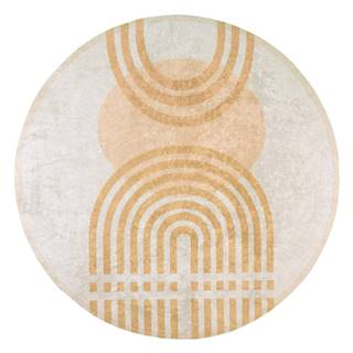 Vitaus Žltý/sivý okrúhly koberec ø 100 cm - , značky Vitaus