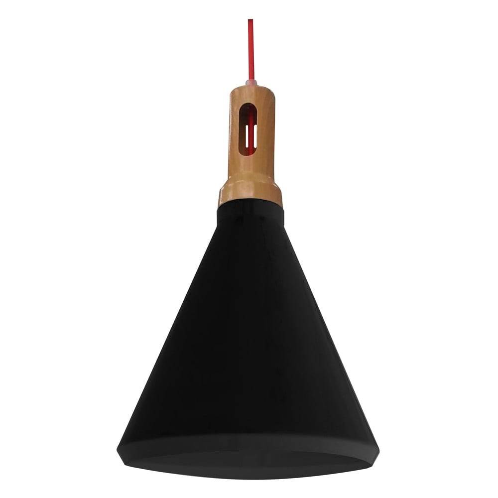 Candellux Lighting Čierne závesné svietidlo s kovovým tienidlom ø 26 cm Robinson - , značky Candellux Lighting