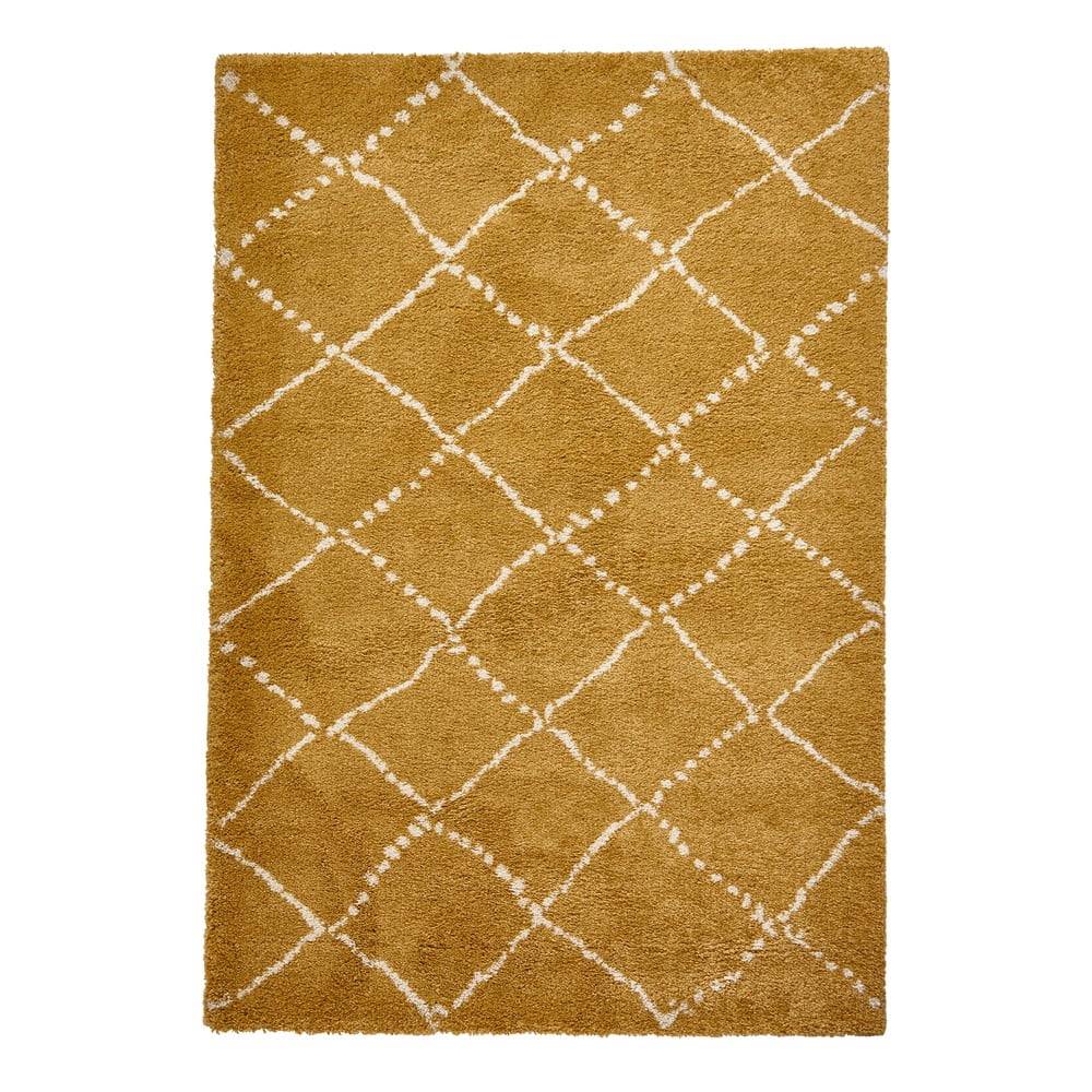 Think Rugs Horčicovožltý koberec  Royal Nomadic, 120 × 170 cm, značky Think Rugs