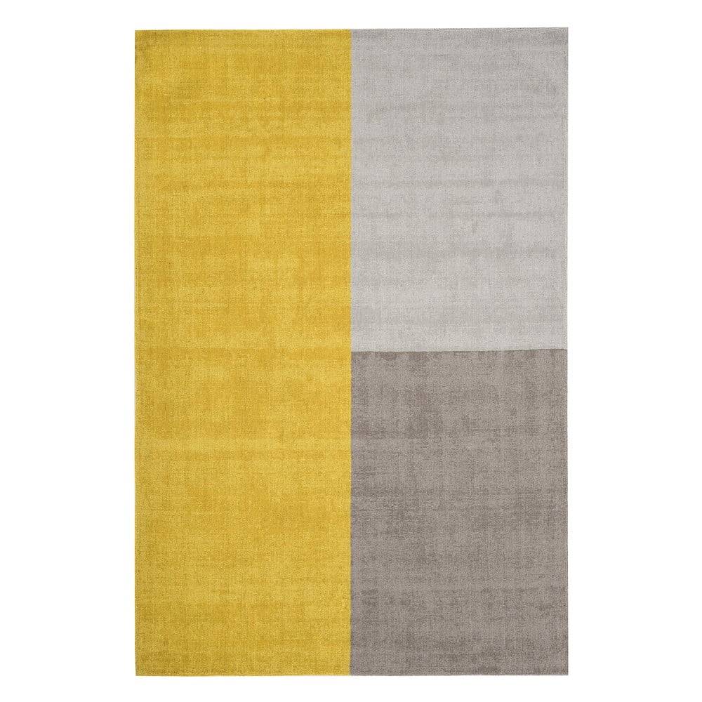 Asiatic Carpets Žlto-sivý koberec  Blox, 200 x 300 cm, značky Asiatic Carpets