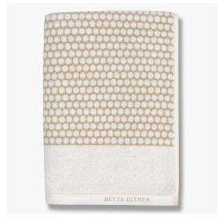 Bielo-béžová bavlnená osuška 70x140 cm Grid - Mette Ditmer Denmark