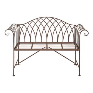 Esschert Design Hnedá kovová záhradná lavica – , značky Esschert Design