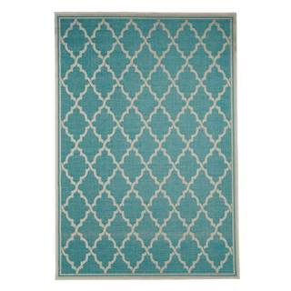 Floorita Tyrkysovomodrý vonkajší koberec  Intreccio Turquoise, 200 x 290 cm, značky Floorita
