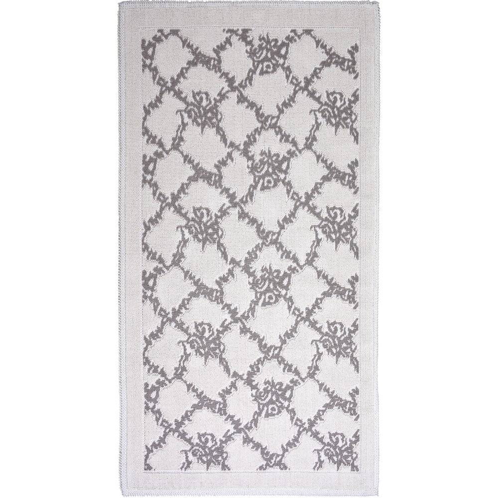 Vitaus Sivo-béžový bavlnený koberec  Sarmasik, 80 × 200 cm, značky Vitaus