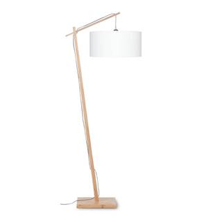Good&Mojo Stojacia lampa s bielym tienidlom a konštrukciou z bambusu  Andes, značky Good&Mojo