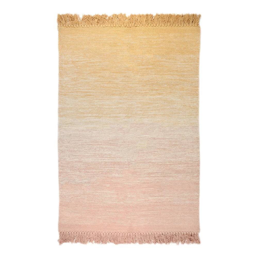 Nattiot Oranžovo-ružový prateľný koberec 100x150 cm Kirthy - , značky Nattiot