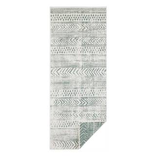 NORTHRUGS Zeleno-krémový vonkajší koberec  Biri, 80 x 350 cm, značky NORTHRUGS