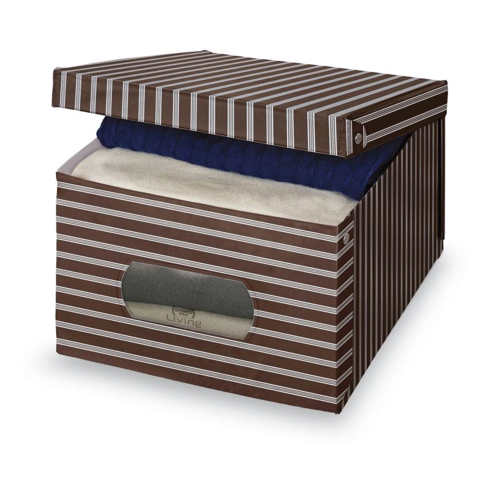 Domopak Hnedo-sivý úložný box  Living, 24 × 50 cm, značky Domopak