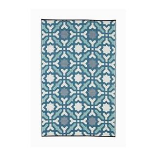 Fab Hab Modro-sivý obojstranný vonkajší koberec z recyklovaného plastu  Seville, 120 x 180 cm, značky Fab Hab
