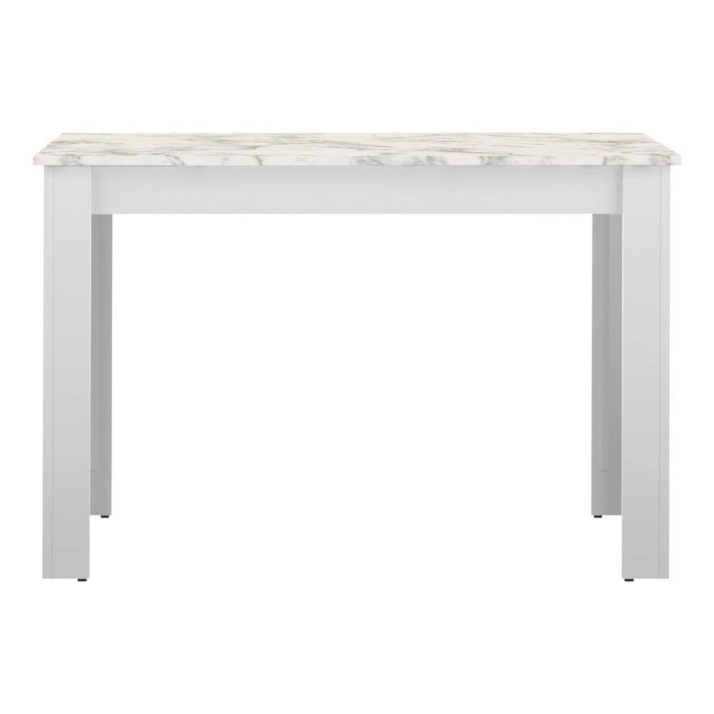 TemaHome Biely jedálenský stôl s doskou v dekore mramoru 110x70 cm Nice - , značky TemaHome