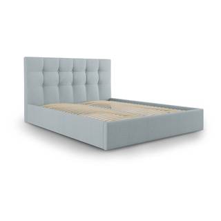 Mazzini Beds Svetlomodrá dvojlôžková posteľ  Nerin, 140 x 200 cm, značky Mazzini Beds