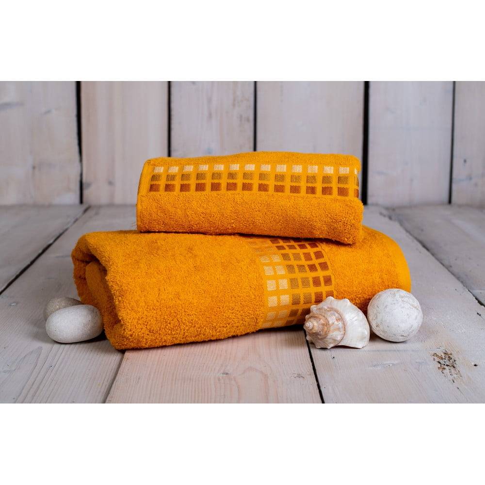 My House Oranžový bavlnený uterák 100x50 cm Darwin - , značky My House