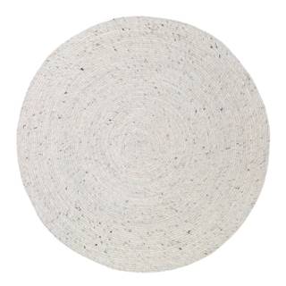 Nattiot Biely ručne vyrobený koberec zo zmesi vlny a bavlny  Neethu, ø 140 cm, značky Nattiot