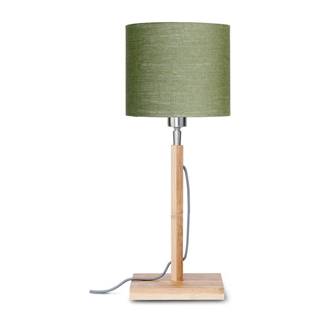 Good&Mojo Stolová lampa so zeleným tienidlom a konštrukciou z bambusu  Fuji, značky Good&Mojo