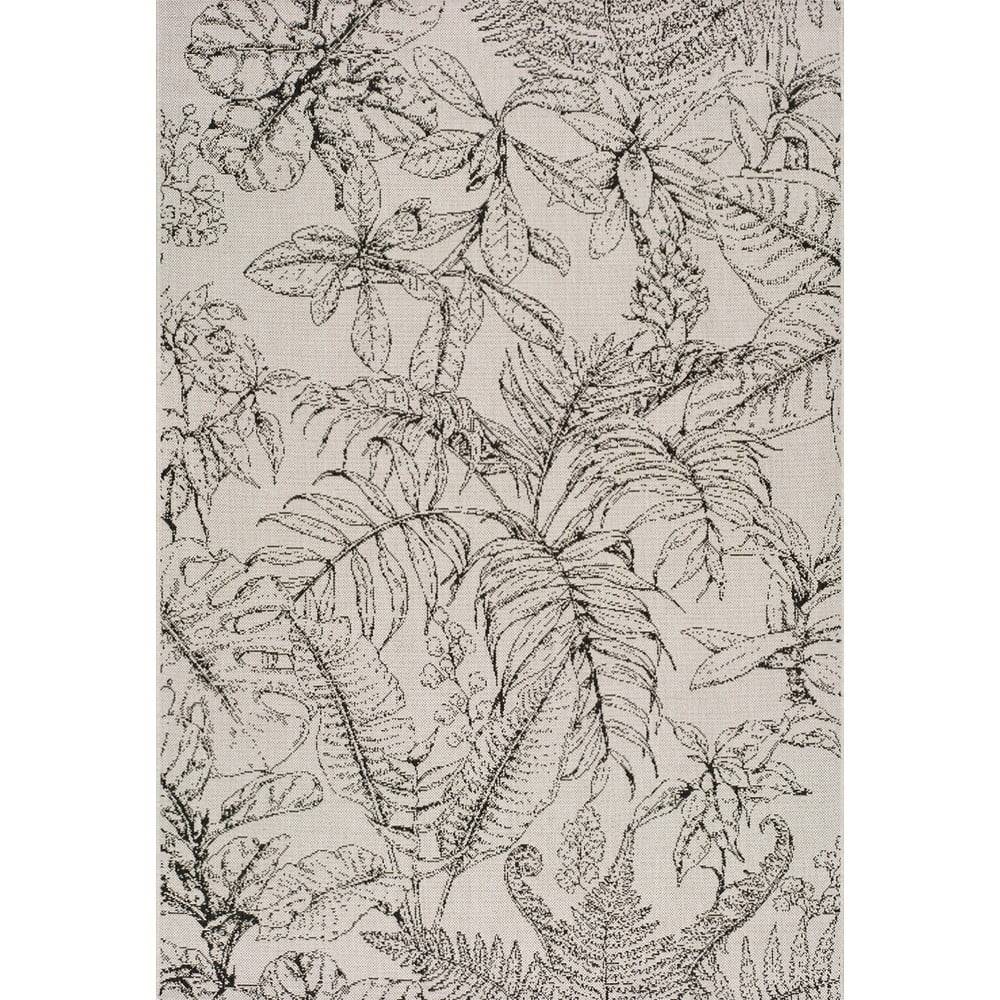 Universal Krémovobiely vonkajší koberec  Tokio Leaf, 80 x 150 cm, značky Universal