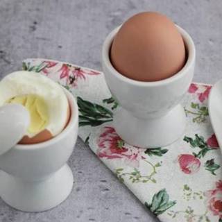 Stojan na vajíčko s lyžičkou, sada 2 ks, porcelán