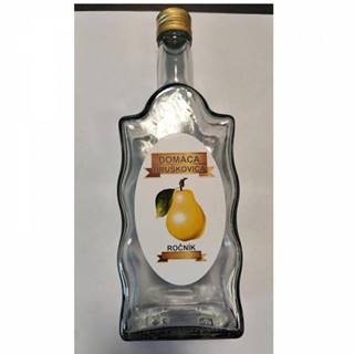 Kinekus Sklenená fľaša, 500 ml, hranatá, HRUŠKOVICA, s uzáverom na závit, kláštorná, značky Kinekus