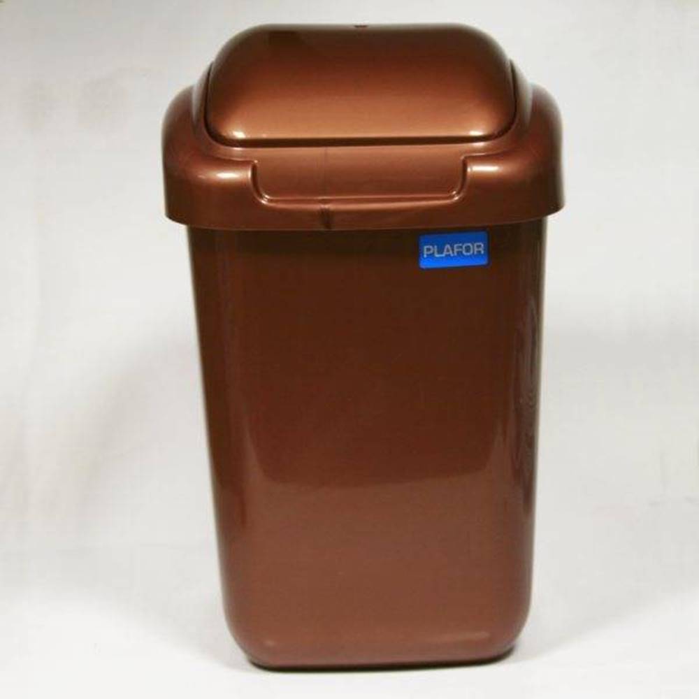 Kinekus Kôš na odpad preklápací 50 l, plastový, STANDARD, medeno - hnedý, značky Kinekus