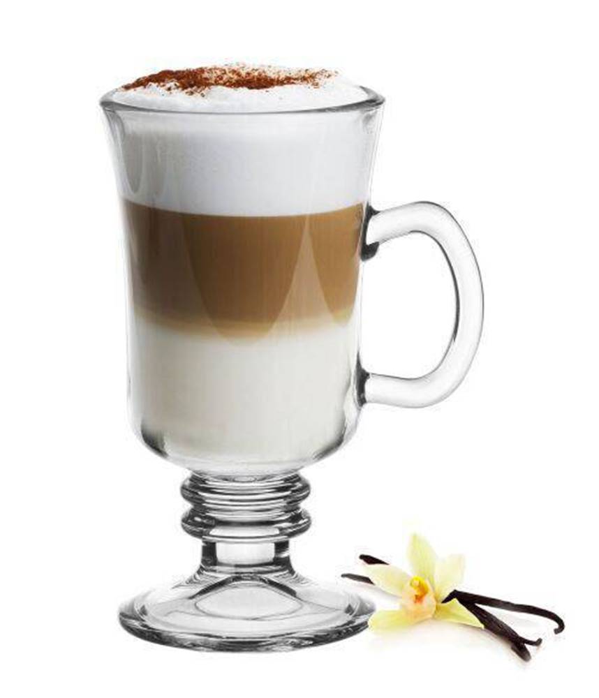 Kinekus Hrnček sklenený, na kávu, latte, 200ml, na stopke, VENEZIA, IRISH COFFEE, značky Kinekus