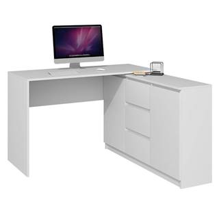 Písací stôl Plus 2d3s biela mat