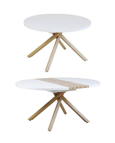 Stôl Virgo B10038a-120(160)X120 biela/prírodný