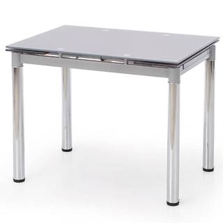 Stôl Logan 2 96/142 Sklo/Oceľ – Popolavý