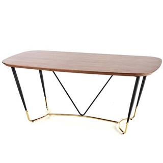 Stôl Manchester 180 Mdf/Oceľ – Orech/Zlatá