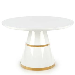MERKURY MARKET Stôl Vegas 120 Mdf/Oceľ – Biely/Zlatá, značky MERKURY MARKET