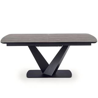Stôl Vinston 180/230 Mdf/Oceľ – Tmavé Popolavý/Čierna