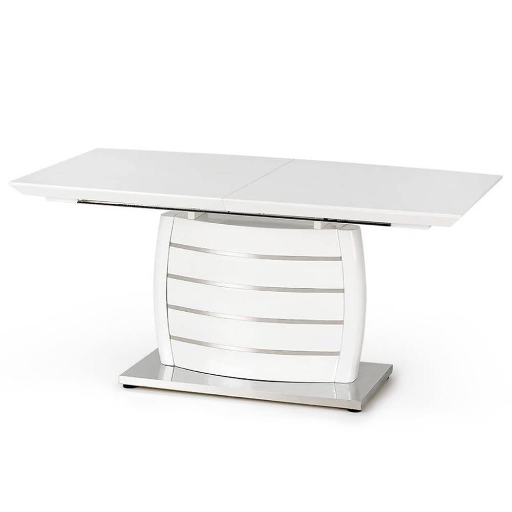 MERKURY MARKET Stôl Onyx 160/200 Mdf/Oceľ – Biely, značky MERKURY MARKET