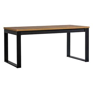 Stôl Lamelo La14 160x90+2x40 Dub Wotan/Black Matt