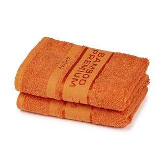 4Home  Bamboo Premium uterák oranžová, 50 x 100 cm, sada 2 ks, značky 4Home