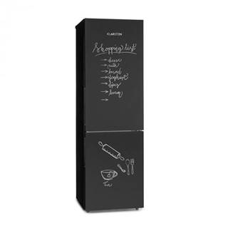 Klarstein  Miro XL, chladnička s mrazničkou, 180/69 l, F, tabuľová predná časť, čierna, značky Klarstein
