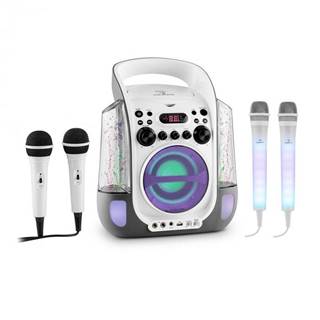 Auna  Kara Liquida sivá farba + Dazzl mikrofónová sada, karaoke zariadenie, mikrofón, LED osvetlenie, značky Auna