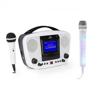 Auna  KaraBanga, karaoke systém, bluetooth + mikrofón Kara Dazzl, biely, značky Auna